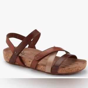Ros Hommerson “Pool” Comfort Multi-Tone Leather Sandals NEW - 8.5
